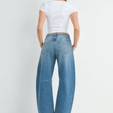 Just Black - Barrel Jean with Seams - Medium Denim, Women's Denim Collection