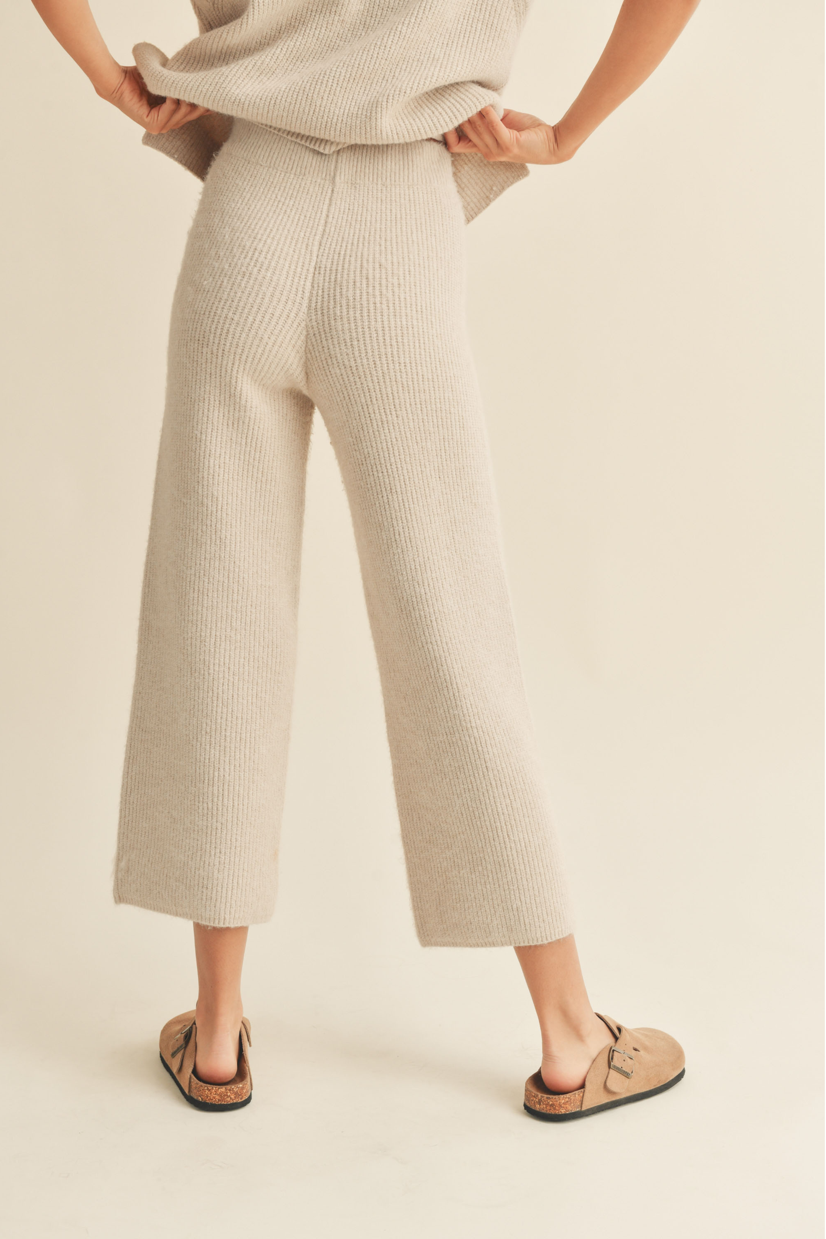 Sweater Pants - beige, womens pants/matching sets collection