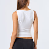 Metal Trim Cowl Top - white, Women's Top's Collection
