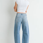 Just Black - Barrel Jean with Seams - Light Denim, Women's Denim Collection