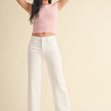 Just Black - Slim Palazzo Scissor Cut - Optic White, Women's Jean's Collection