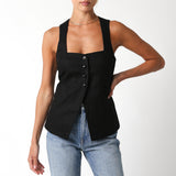 Button Down Vest Top