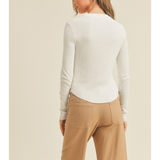 Ribbed Long Sleeve Basic Top