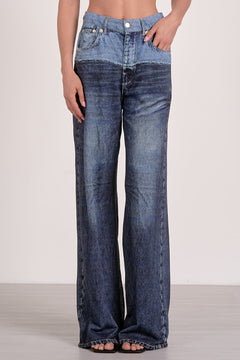 Two Tone Wide Leg