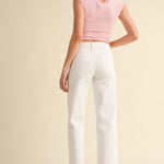 Just Black - Slim Palazzo Scissor Cut - Optic White, Women's Jean's Collection