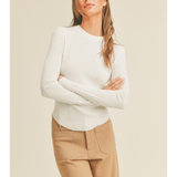 Ribbed Long Sleeve Basic Top