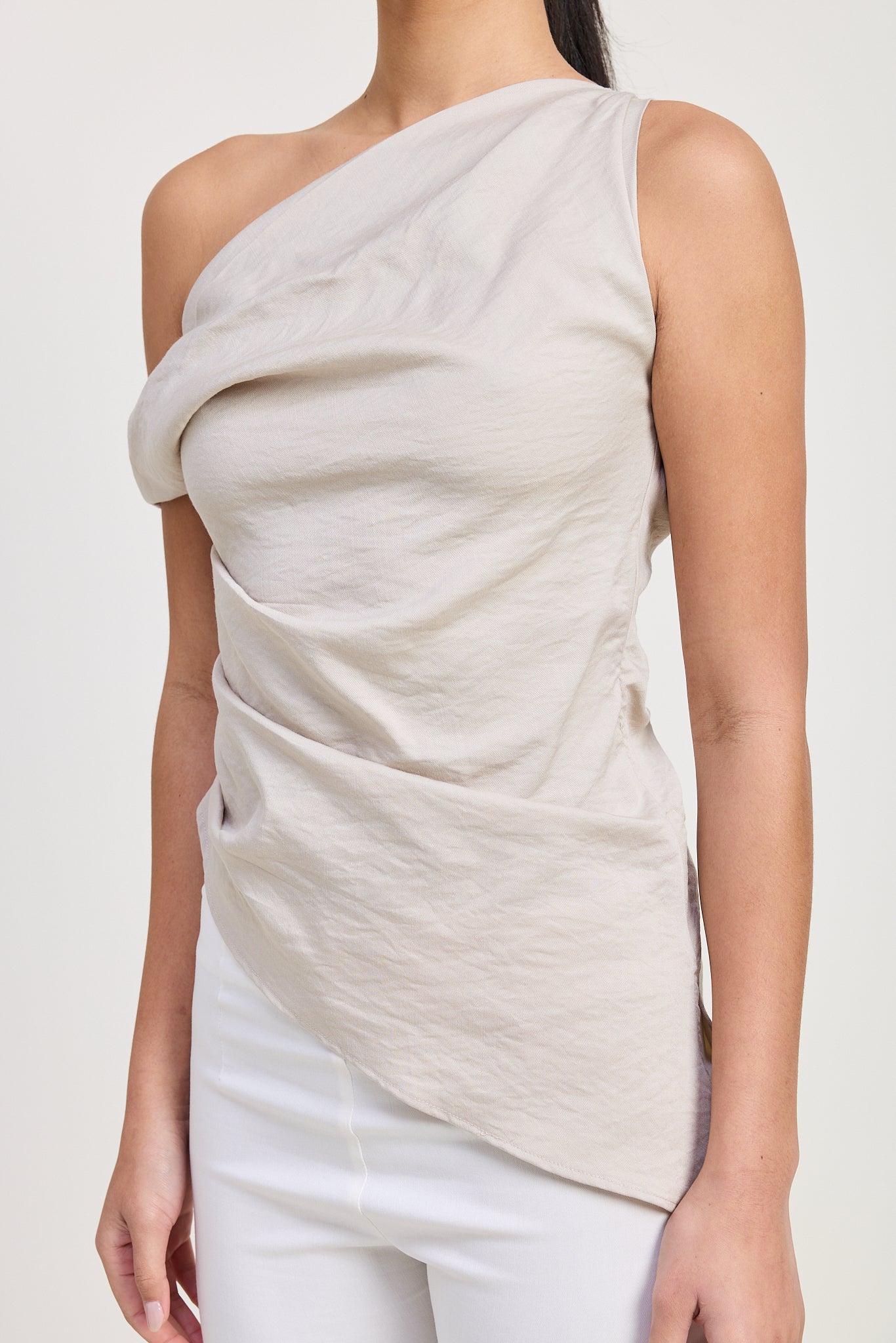 Shoulder Tunic Top - Taupe, Women's Tops Collection