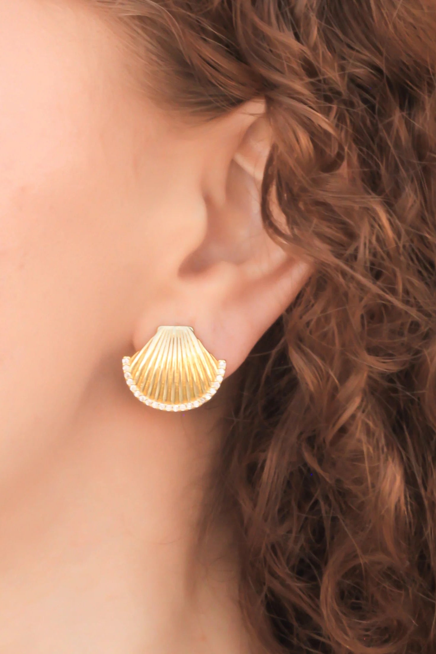 Shell Earring - gold, womens earring collection