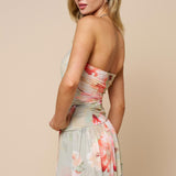 Tube Slinky Floral Shark Detail Dress