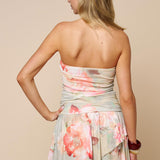 Tube Slinky Floral Shark Detail Dress