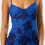 Spaghetti Strap Mesh Mini Dress - Blue, Women's Dresses Collection