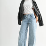Just Black - Super Wide Leg - medium denim, womens jean collection