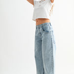 Just Black - Super Wide Leg - medium denim, womens jean collection