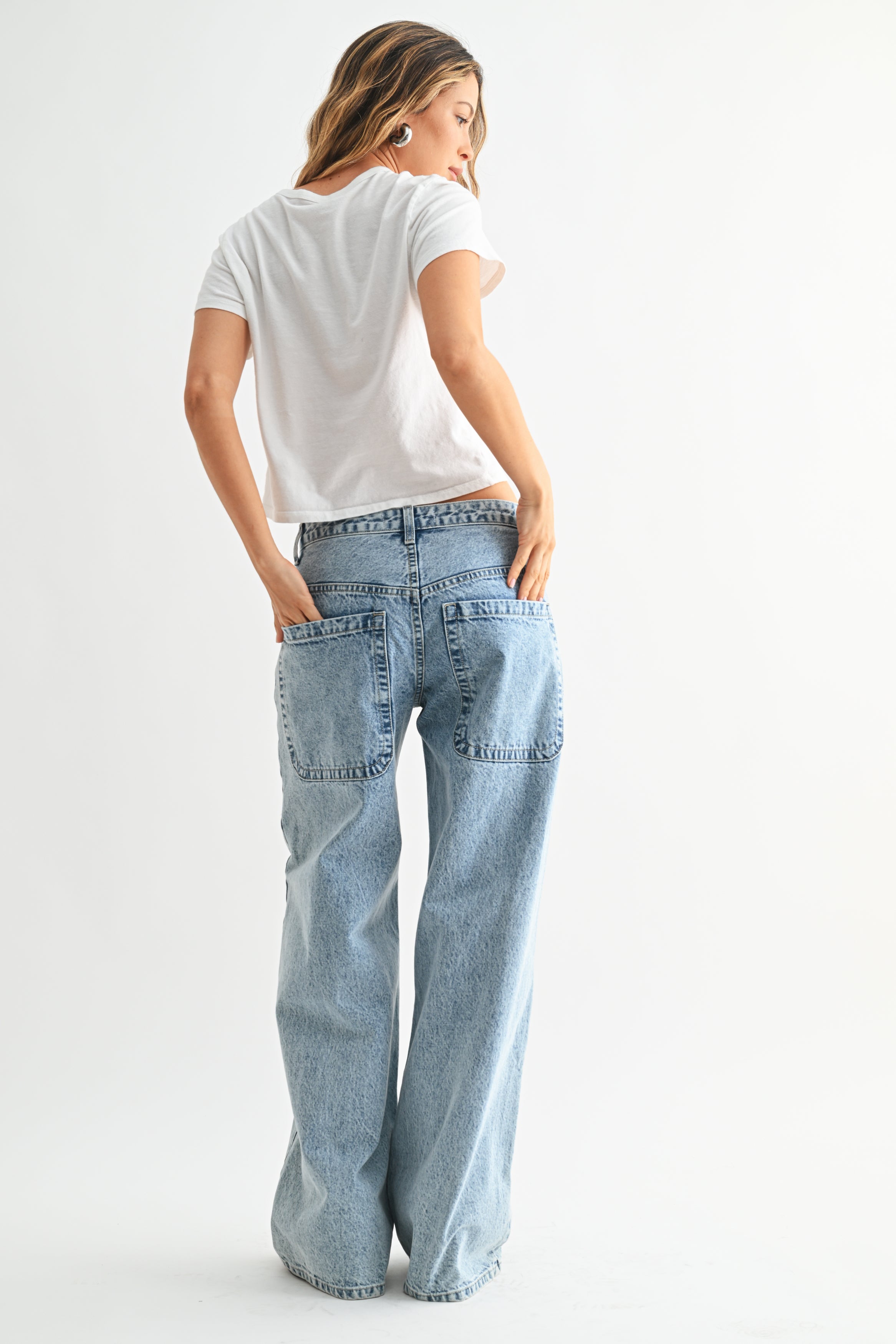 Just Black - Super Wide Leg - medium denim, womens jean collection