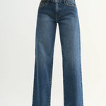 Just Black - Mid Rise Slim Wide Leg - dark denim, womens jean collection