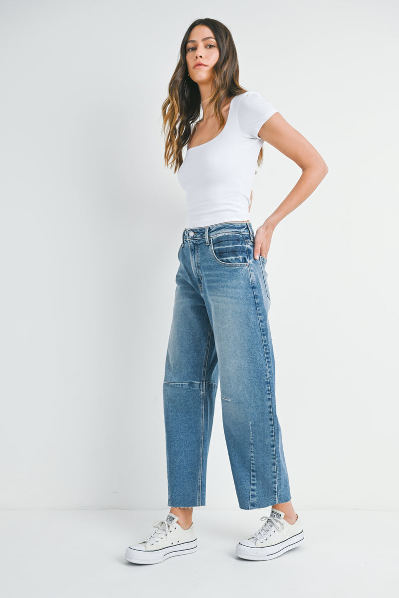 Barrel Jean with Seams