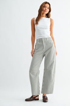 Just Black - Barrel Jean with Seams