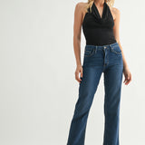 Just Black - Super Soft 90"s Straight - dark denim, womens jeans collection