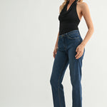 Just Black - Super Soft 90"s Straight - dark denim, womens jeans collection