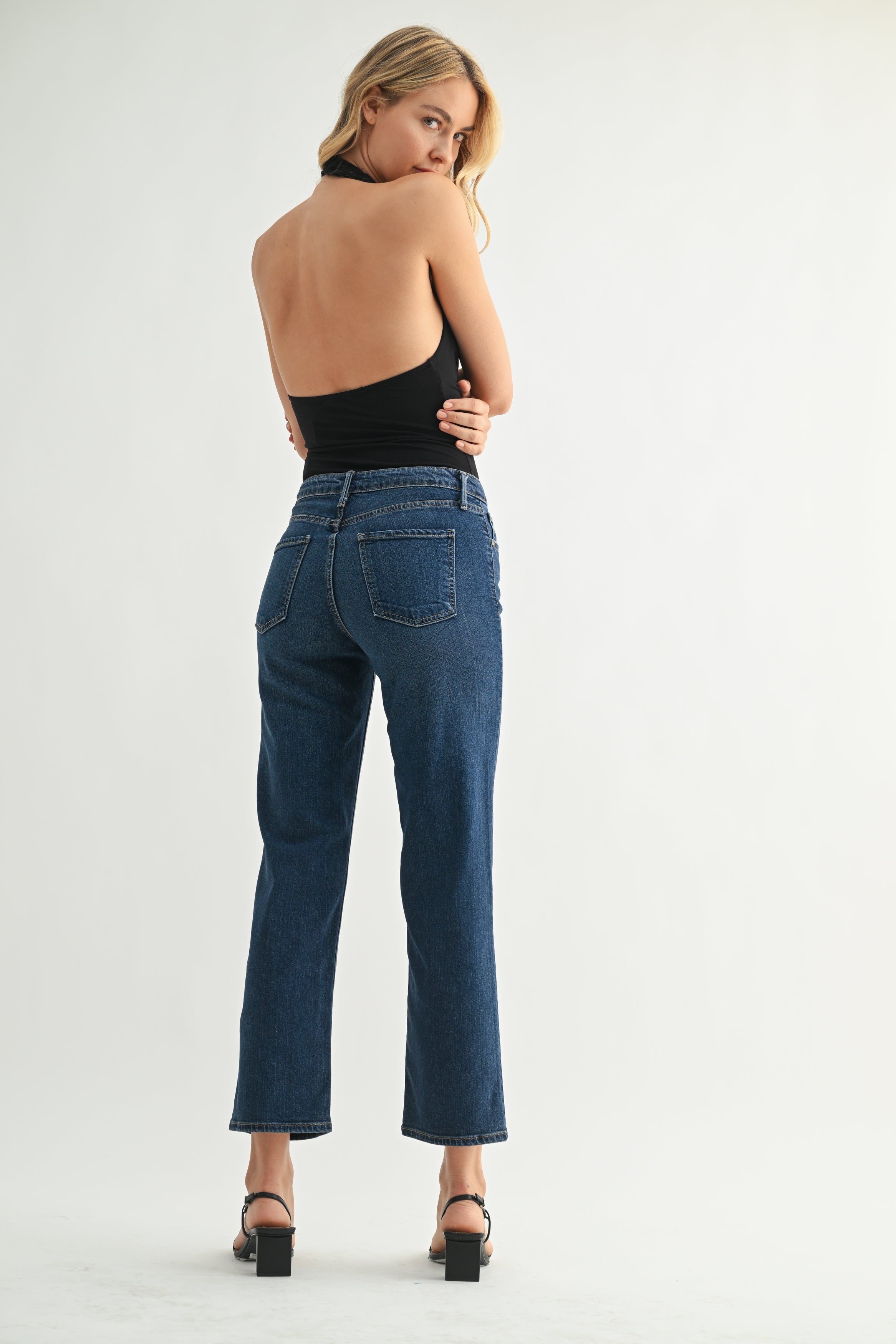Just Black - Super Soft 90"s Straight - dark denim, womens jeans collection