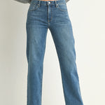 Just Black - Stretch Straight Jean - medium denim, womens jean collection
