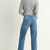 Just Black - Stretch Straight Jean - medium denim, womens jean collection