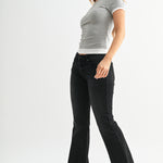 Just Black - Low Rise Bootcut - washed black denim, womens jeans collection