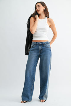 Just Black - Angle Seam Wide Leg