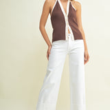 Just Black - Scissor Cut Cuffed Slim Wide