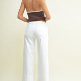 Just Black - Scissor Cut Cuffed Slim Wide