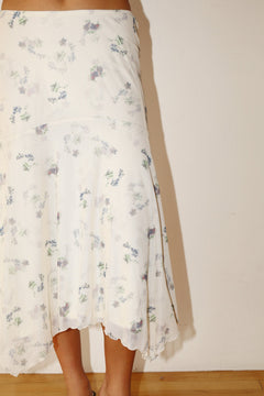 Floral Midi Skirt - Cream, Women's Skirt's/Matching Set's Collection