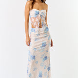 Lace Floral Maxi Skirt
