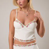 Embroidered Sleeveless Top