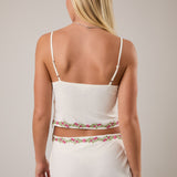 Embroidered Sleeveless Top