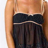 Mesh Babydoll Top