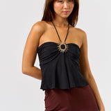 Sun Metal Hardware Halter Top