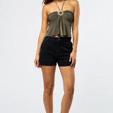 Sun Metal Hardware Halter Top