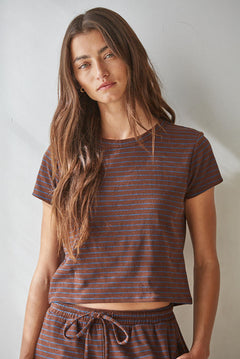 Striped Short Sleeve Top