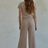 Textured Knit Short Sleeve Top