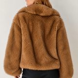 Faux Fur Jacket With Hoodie