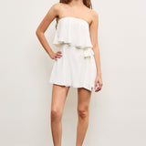 Ruffle Sleeveless Wrap Romper