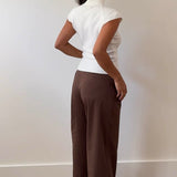 Knit High Neck Cap Sleeve Top