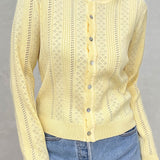 Pointelle Knit Cardigan