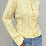 Pointelle Knit Cardigan