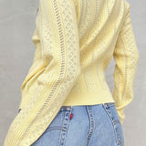 Pointelle Knit Cardigan