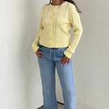 Pointelle Knit Cardigan