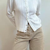 Pointelle Knit Cardigan