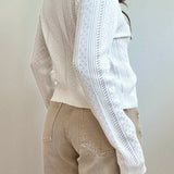Pointelle Knit Cardigan