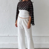 Polka Dot Print Cape Top