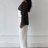 Polka Dot Print Cape Top